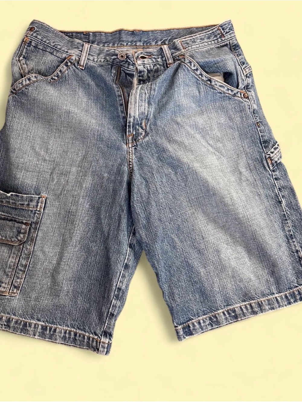 Guess Light Blue Denim Cargo Shorts